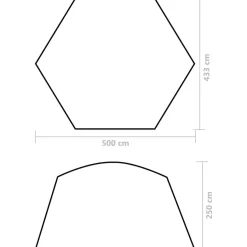 vidaXL Zwembadtent 500x433x250 cm stof grijs