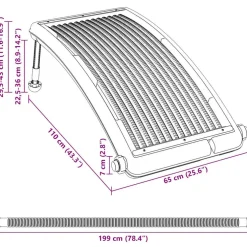 vidaXL Zwembadverwarmingspaneel solar gebogen 110x65 cm