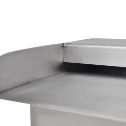 vidaXL Zwembadwaterval met LED's rechthoekig 30 cm roestvrij staal
