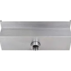 vidaXL Zwembadwaterval met LED's rechthoekig 30 cm roestvrij staal