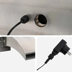 vidaXL Zwembadwaterval met LED Roestvrij staal 304 30 x 9 x 26 cm