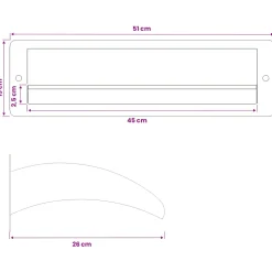vidaXL Zwembadwaterval met led Roestvrij staal 304 51 x 26 x 13 cm