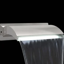 vidaXL Zwembadwaterval met led Roestvrij staal 304 51 x 26 x 13 cm