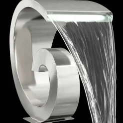 vidaXL Zwembadwaterval met LED Roestvrij staal 304 50 x 30 x 53 cm