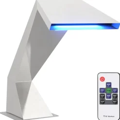 vidaXL Zwembadwaterval met RGB-LEDs Roestvrij staal 63,5 x 29 x 51 cm