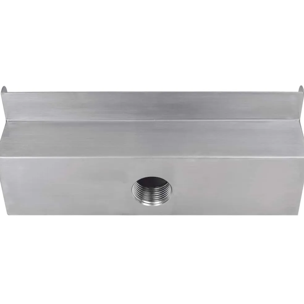 vidaXL Zwembadwaterval rechthoekig 30 cm roestvrij staal