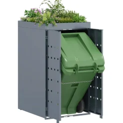 vidaXL Zwenkwagen Opslag met Plantenbakdak voor Enkel 240L Bak
