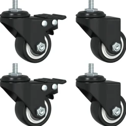 vidaXL Zwenkwielen 4 stuks 35 mm ijzer zwart