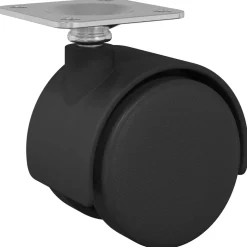 vidaXL Zwenkwiel 2 st Zwart 39,5 x 39,5 x 37,8 mm Ijzer en PP