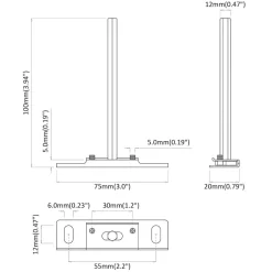 vidaXL Zwevende plankdragers 12st onzichtbaar Ø12x100 mm koolstofstaal