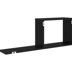 vidaXL Zwevende schappen Zwart eiken 80 x 15 x 30 cm Bewerkt hout